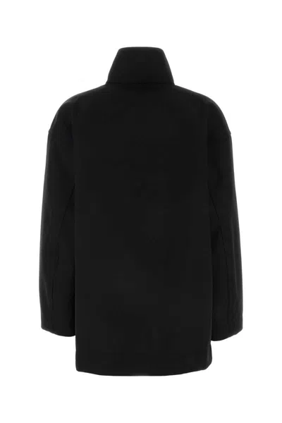 Bottega Veneta Notebook Collar Bomber Jacket In Black
