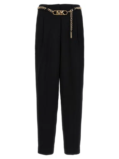 Michael Kors Straight-leg Tailored Trousers In Black