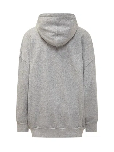 Isabel Marant Long-sleeved Hooded Sweater In Grey