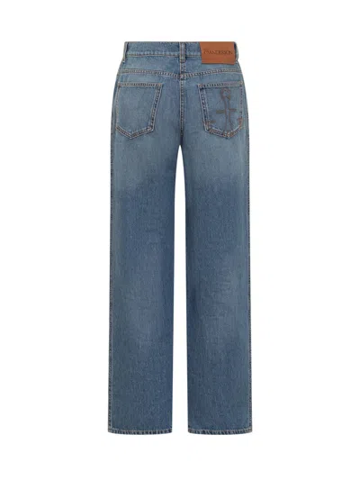 Jw Anderson Cut-out Knee Jeans In Blue