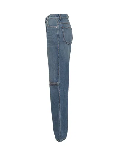 Jw Anderson Cut-out Knee Jeans In Blue