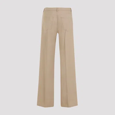 Theory Camel Brown Wool Pants In Beige