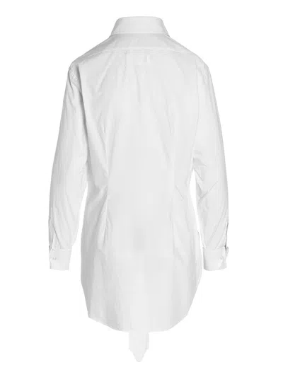Maison Margiela White Logo Embroidery Shirt In White