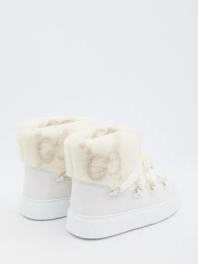 Gucci Women's Wool-effect Booties In Beige