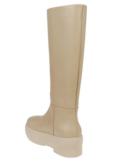 Gia Borghini Chunky Sole Tubolar Boot Shoes In White