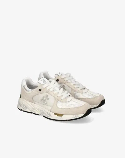 Premiata Sneakers  Woman Color Beige In White