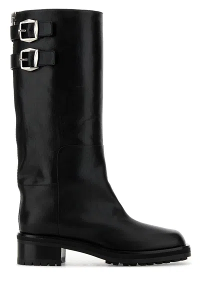 Jimmy Choo Brooklyn 50 Leather Knee-high Boots In Black