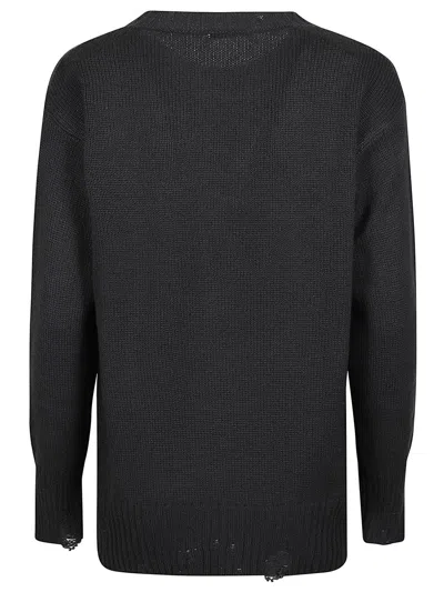 Canessa Leda Round Neck Sweater In Black