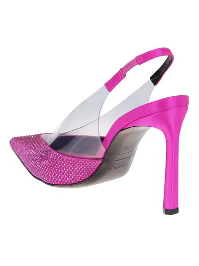 Sergio Rossi X Evangelie Smyrniotaki Satin & Vinyl Slingback Pump In Multicolor