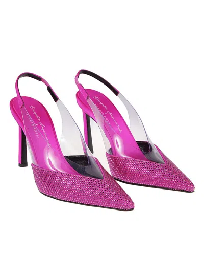 Sergio Rossi X Evangelie Smyrniotaki Satin & Vinyl Slingback Pump In Multicolor