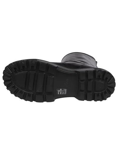 Hogan H619 Leather Biker Boots In Black