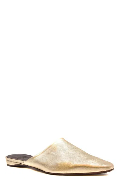 Bougeotte Leather Mules In Gold