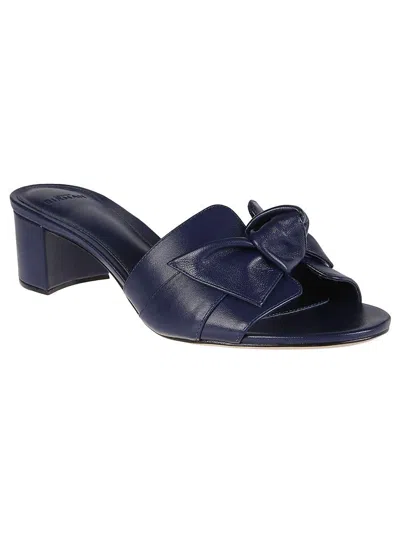Alexandre Birman Maxi Clarita Block 45 Leather Sandal In Blue