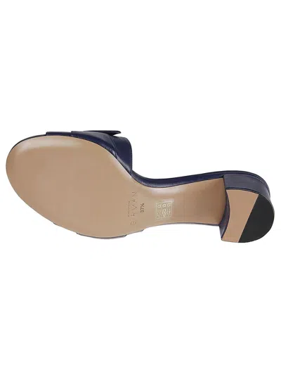 Alexandre Birman Maxi Clarita Block 45 Leather Sandal In Blue