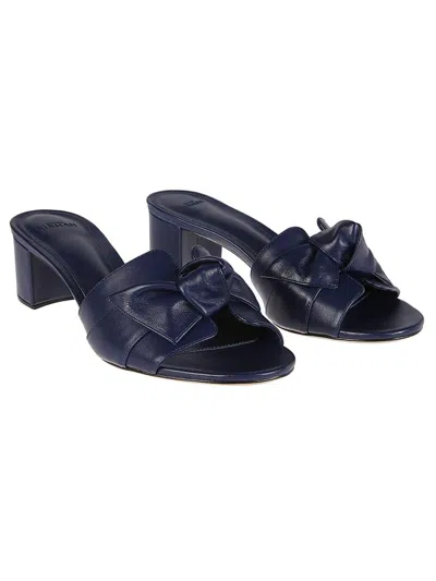 Alexandre Birman Maxi Clarita Block 45 Leather Sandal In Blue