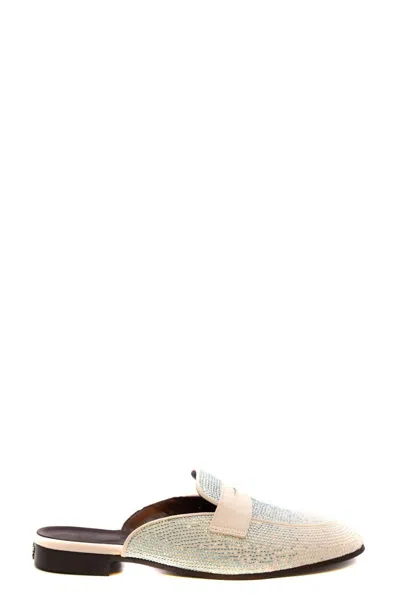 Bougeotte Leather Mules In White