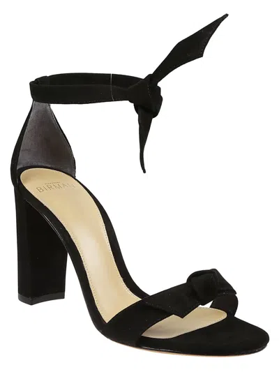 Alexandre Birman Women's Clarita Suede Block Sandal In Black In Black