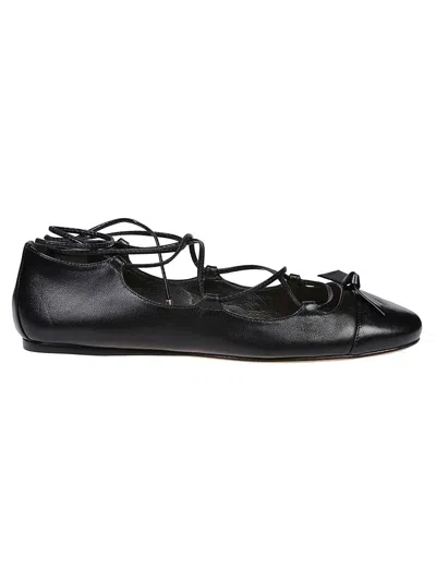 Alexandre Birman Slim Carita Flat Ballerinas In Black