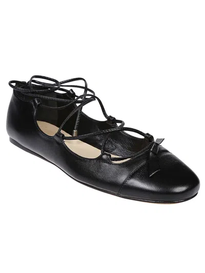 Alexandre Birman Slim Carita Flat Ballerinas In Black