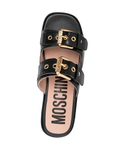 Moschino Sandals In Black
