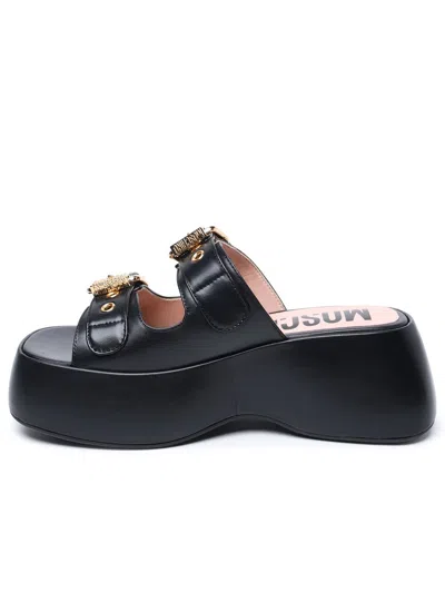 Moschino Sandals In Black