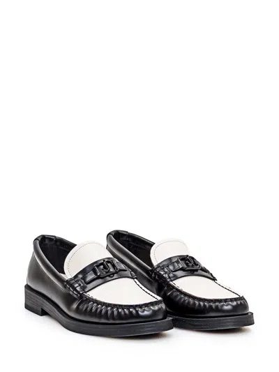 Jimmy Choo Mocassini Addie In Pelle Bicolor Donna In Black