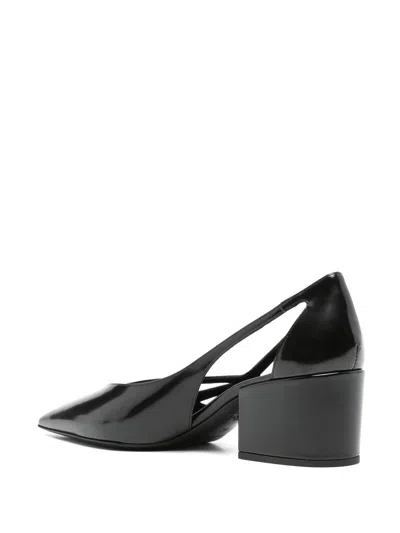 Prada Leather Cutout Block-heel Pumps In Animal Print