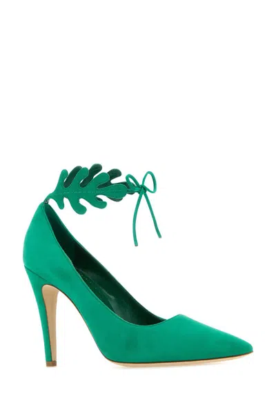 Manolo Blahnik Scarpe Con Tacco Florettehi1242496 Bgrn In Green