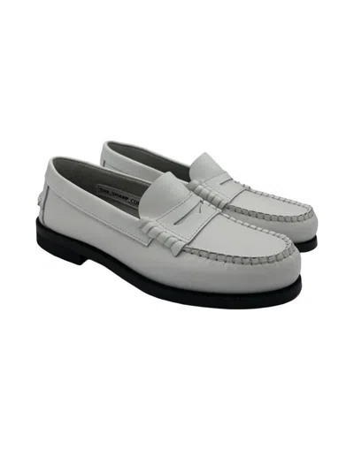 The Sharp Corner Mocha Sabot Shoe In White