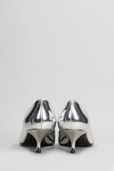 Shop Stuart Weitzman Stuart Kitten Pumps In Silver