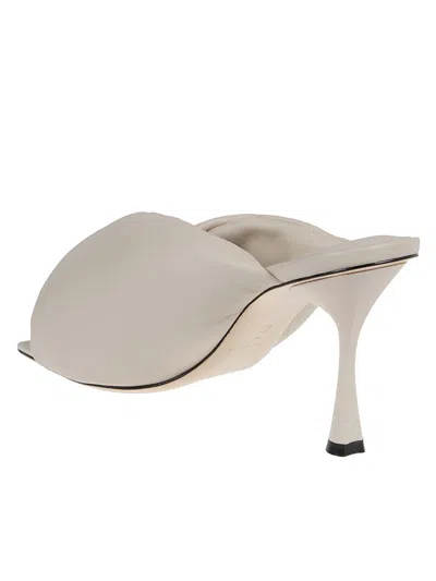 Studio Amelia Croissant Mules In Grey