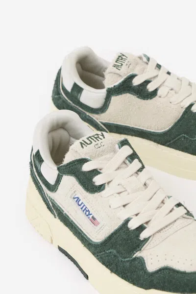 Autry Low Suede And Leather Sneakers In White