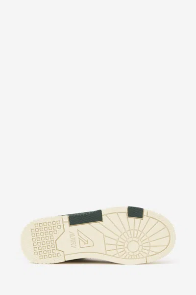Autry Low Suede And Leather Sneakers In White