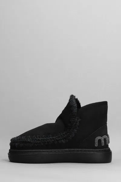 Mou Eskimo 18 Ankle Boots In Black In Black