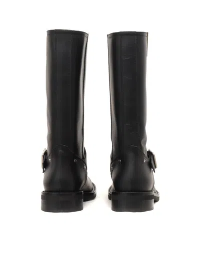 Via Roma 15 Belted Short Boots In Black