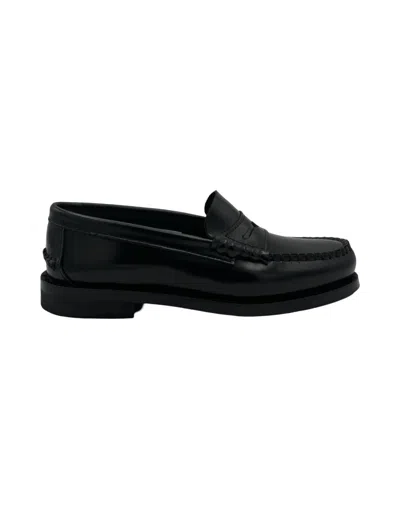 The Sharp Corner Mocha Sabot Shoe In Black