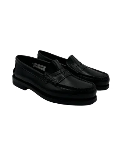 The Sharp Corner Mocha Sabot Shoe In Black
