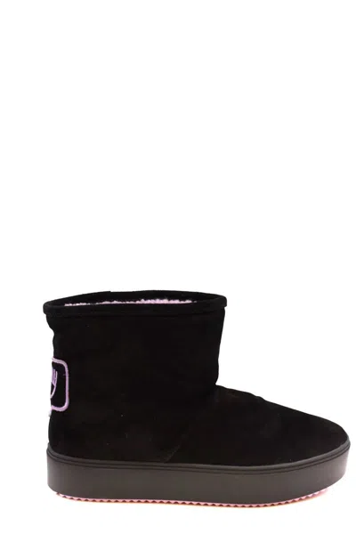 Chiara Ferragni Eyelike Ankle Boots In Black