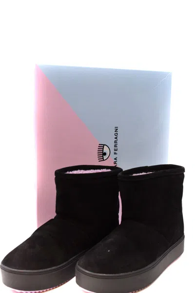 Chiara Ferragni Eyelike Ankle Boots In Black