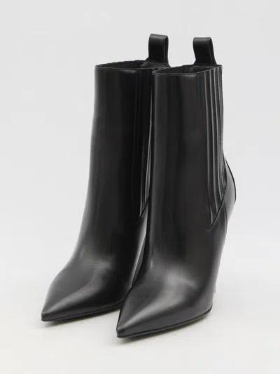 Valentino Vlogo Lockette Booties In Black