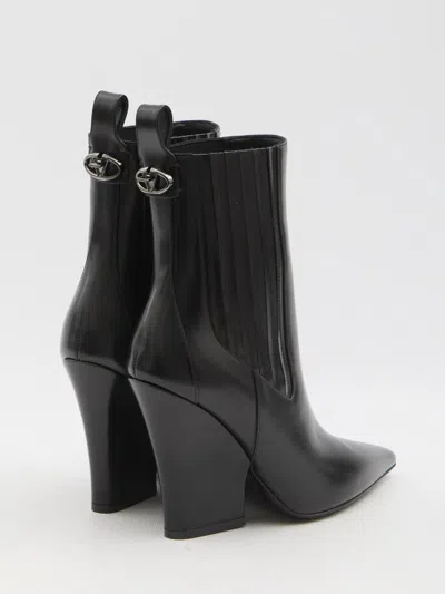 Valentino Vlogo Lockette Booties In Black