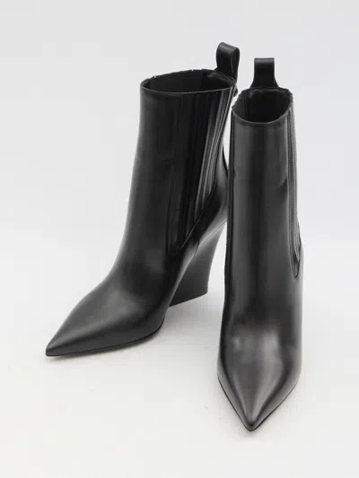 Valentino Vlogo Lockette Booties In Black
