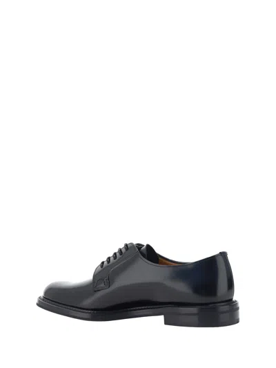 Church's Woman Lace-up Shoes Midnight Blue Size 4.5 Leather In Black
