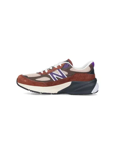New Balance 990v6 Rubber And Leather-trimmed Suede And Mesh Sneakers In Brown