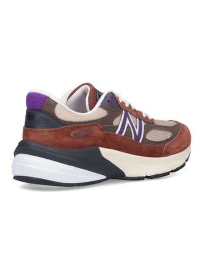 New Balance 990v6 Rubber And Leather-trimmed Suede And Mesh Sneakers In Brown