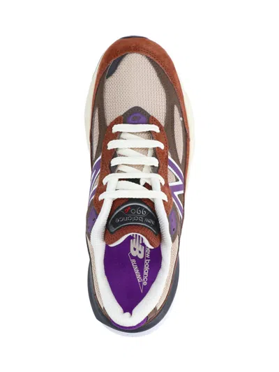 New Balance 990v6 Rubber And Leather-trimmed Suede And Mesh Sneakers In Brown