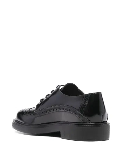 Tod's Lace-ups Leather Oxford Black In Black