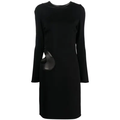 Tom Ford Cut-out Detailed Crewneck Mini Dress In Black