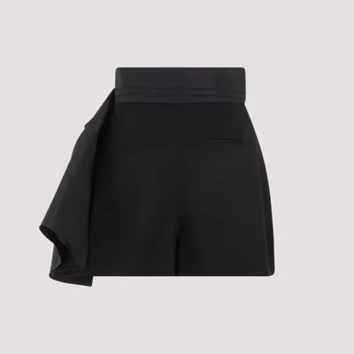 Alexander Mcqueen Women's Oversize Bow Tailored Shorts In Black