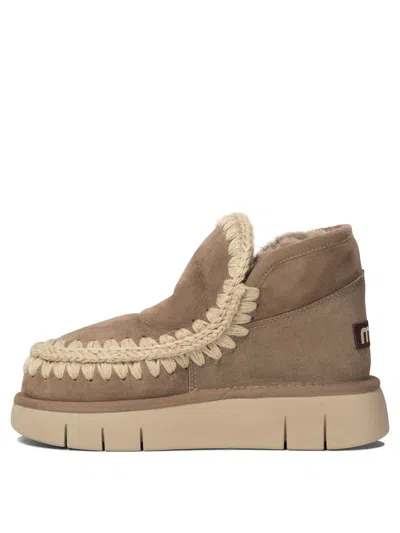 Mou Eskimo Bounce Sneaker Ankle Boots In Grey